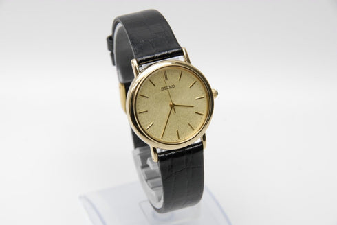【 N MINT+++ w/ BOX 】 Vintage SEIKO 7N01-HZB0 32mm Gold Dial Quartz Men's Watch